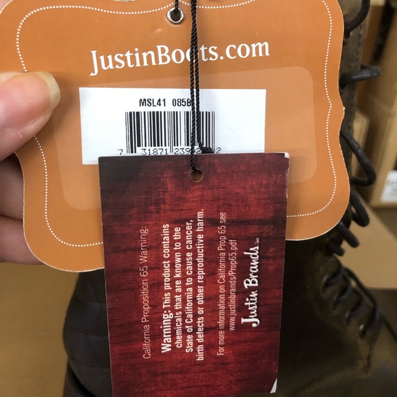 Ladies Justin lace up zip short boots NWT - Picture 5 of 7